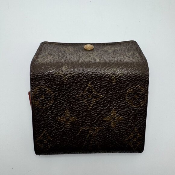 Louis Vuitton Elise Plat Card Tresor Wallet Monogram Canvas Dark Brown One Size - Picture 6 of 11